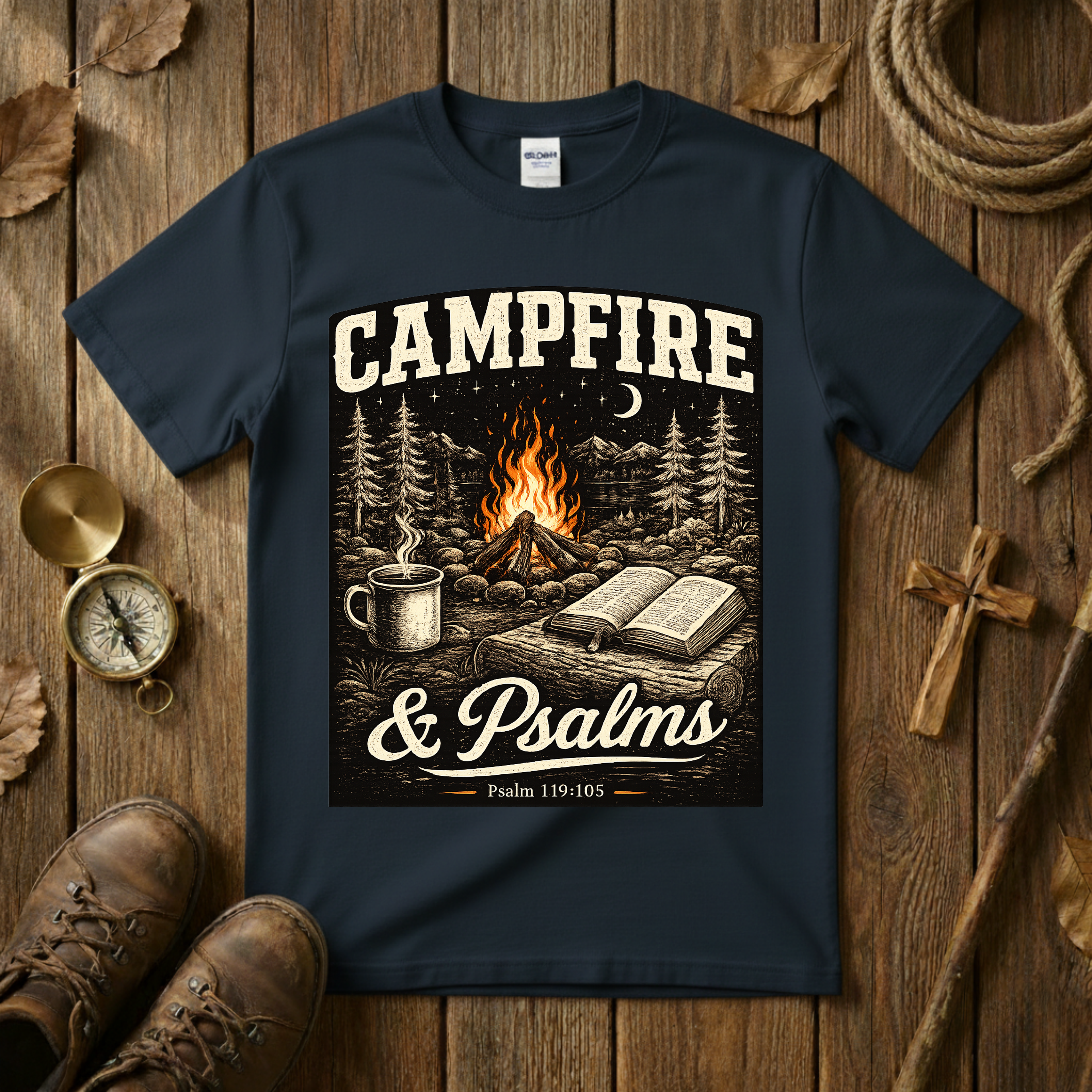 Campfire and Psalms - Tee Shirt