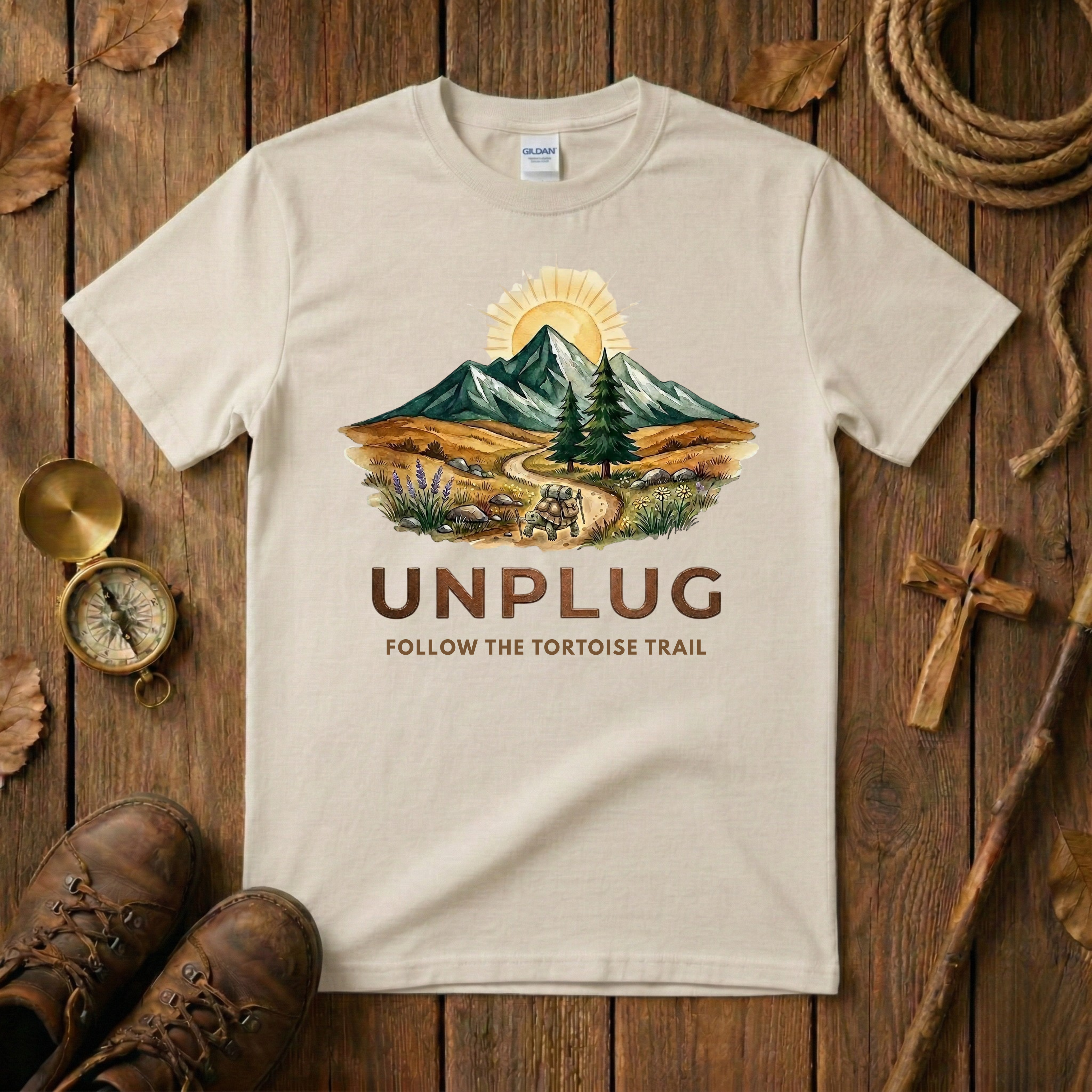Unplug - Follow the Tortoise Trail Tee Shirt