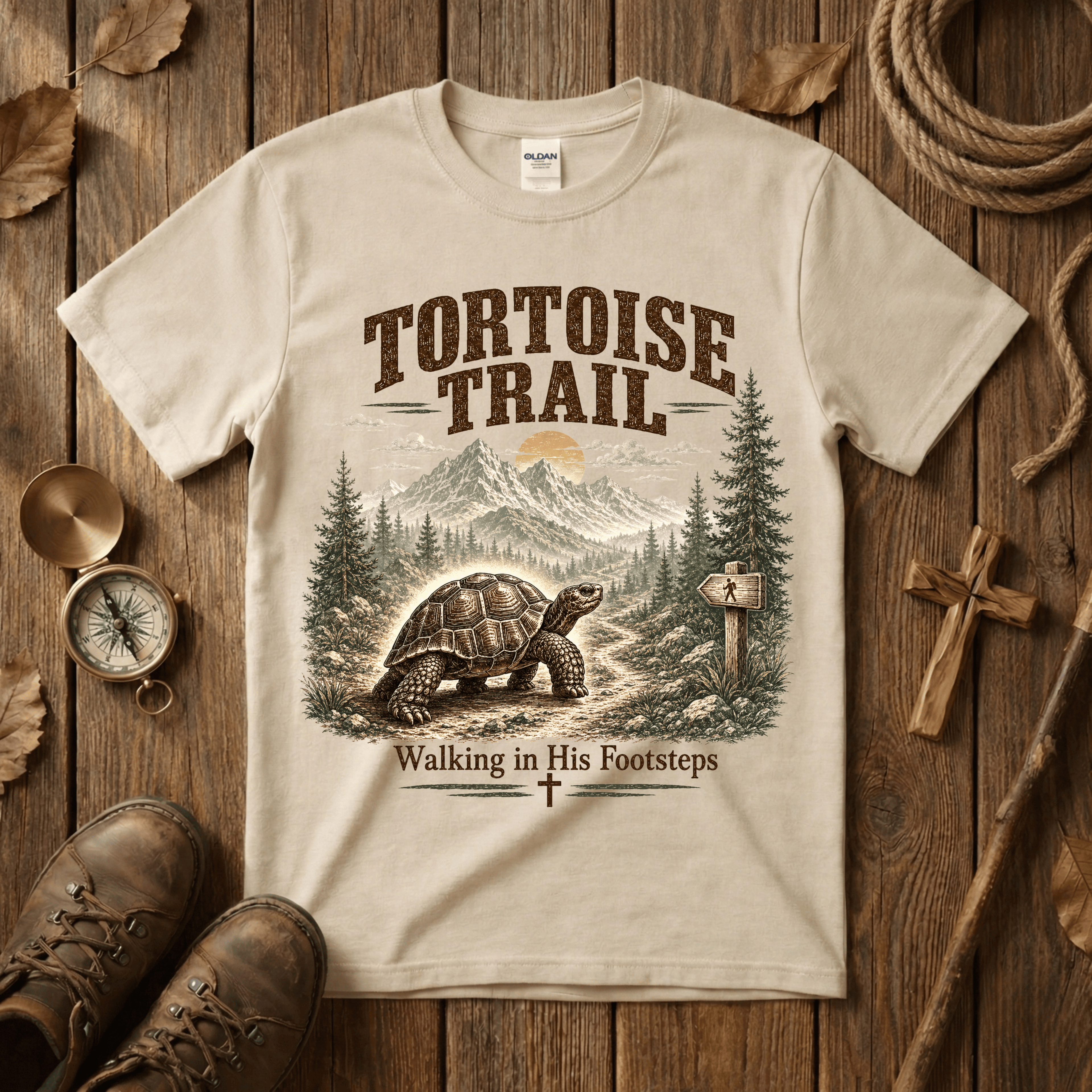 Tortoise Trail Mountain Graphic Tee Shirt - "Tortoise Trail"