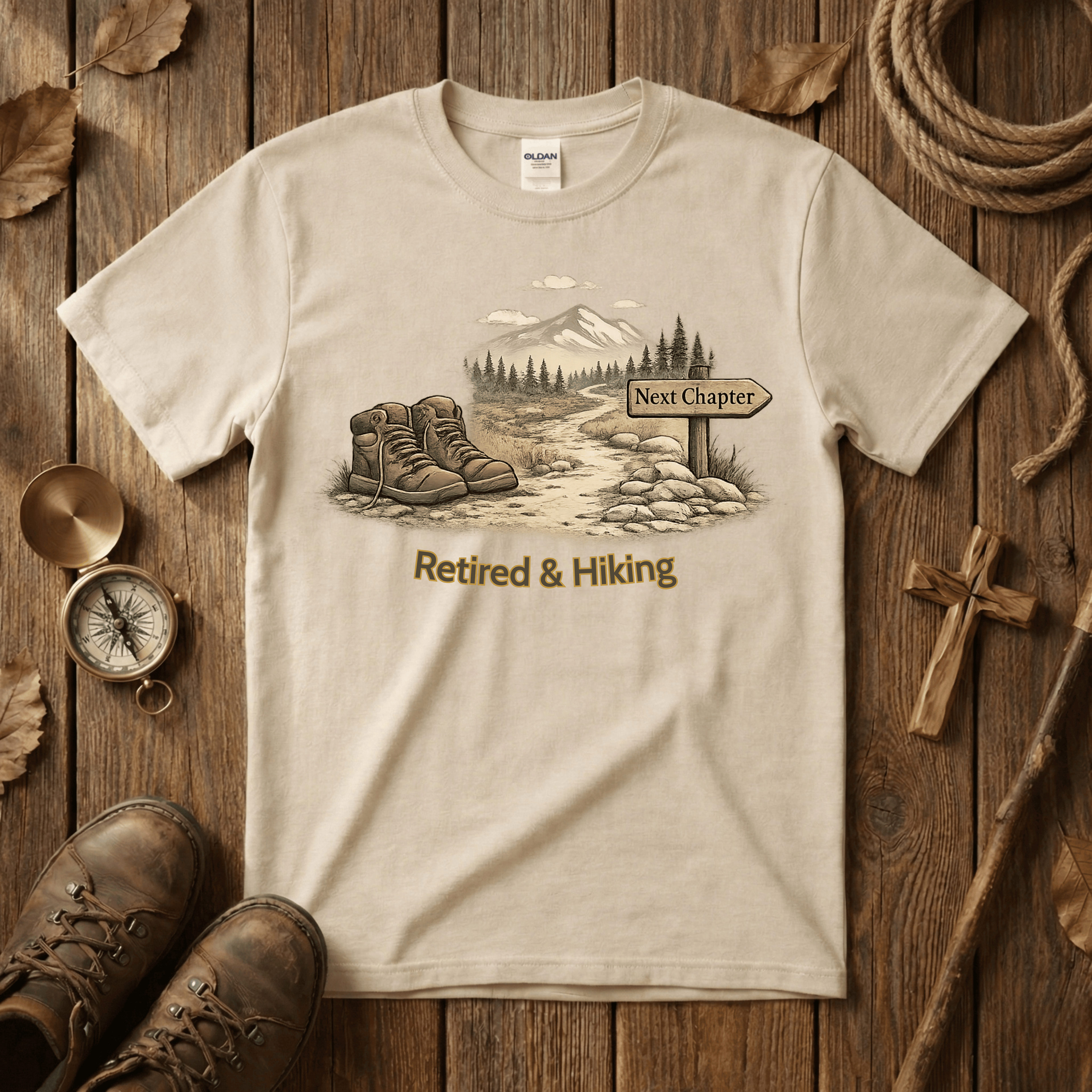 Retired and Hiking Tee Shirt