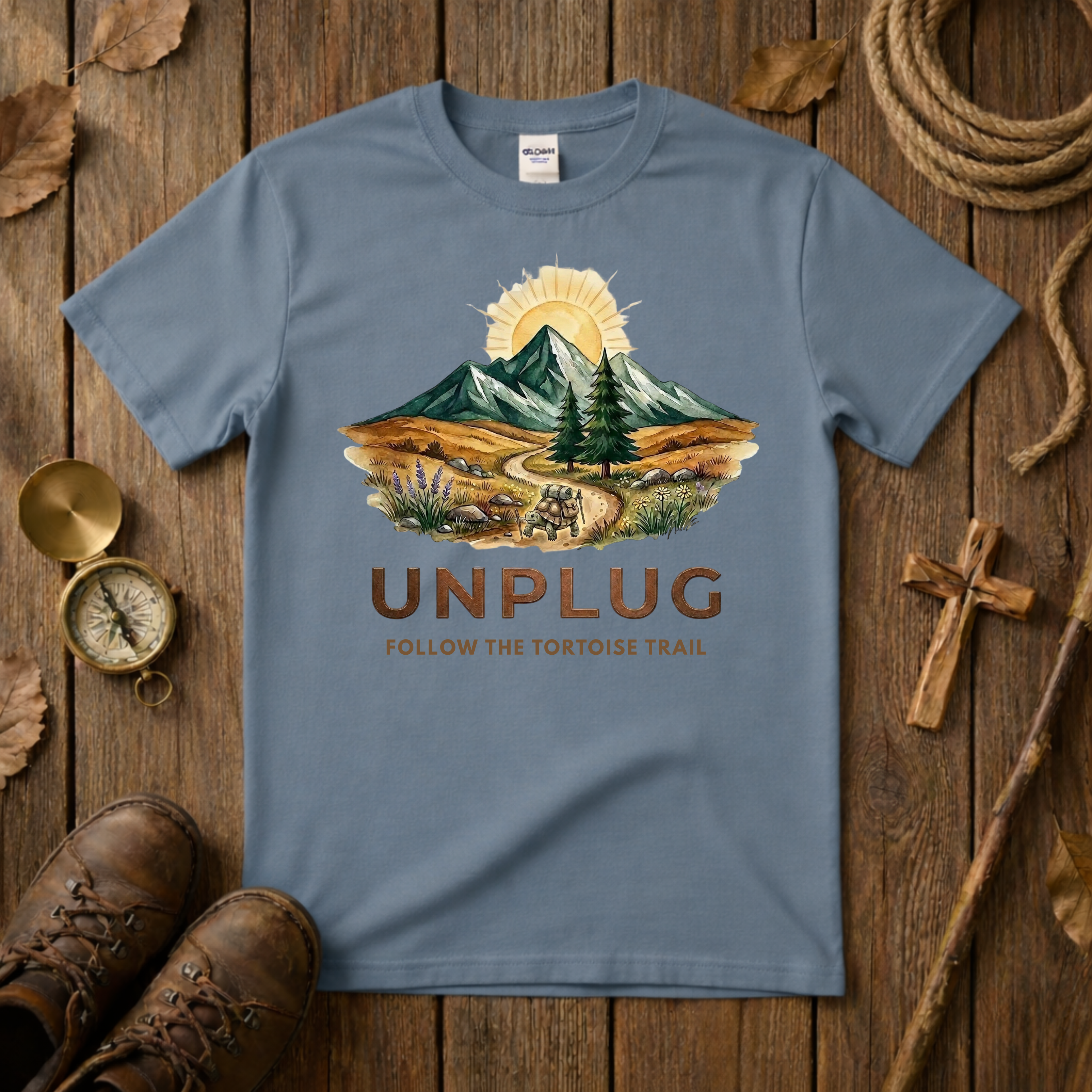 Unplug - Follow the Tortoise Trail Tee Shirt